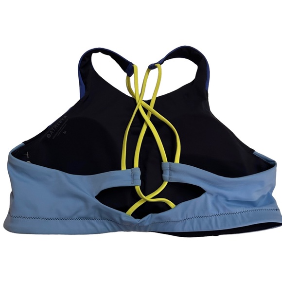 ATHLETA high neck color block racerback size medium bikini top NWOT - Picture 4 of 8